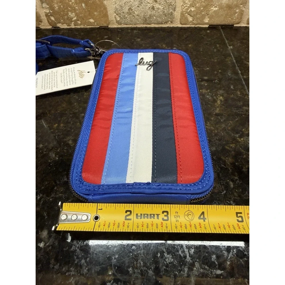 Lug Pike‎ Cellphone Mini Bag RFID Crossbody NWT LE Wristlet Red White Blue